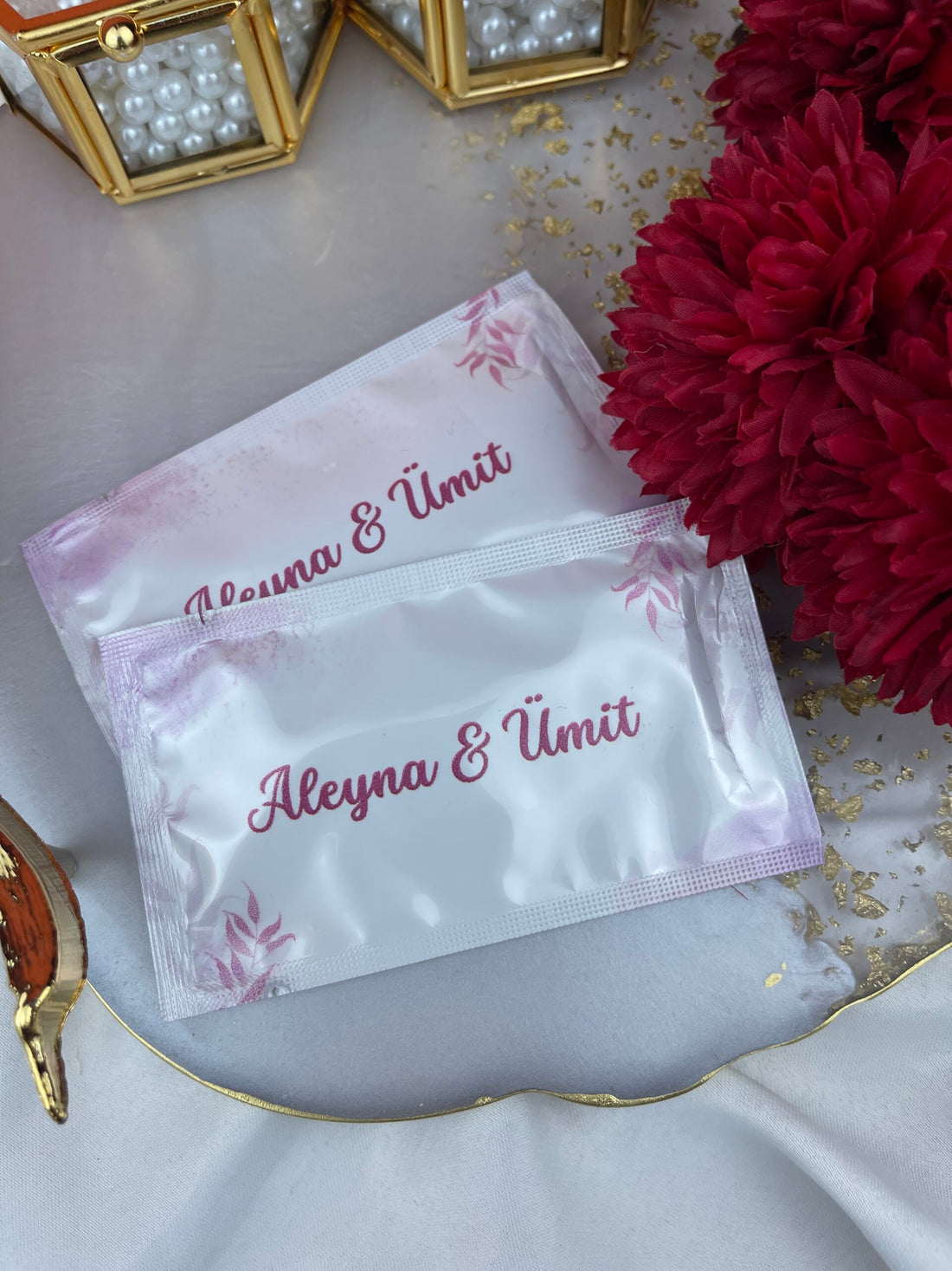 Kişiye Özel Baskılı Islak Mendil 20 Adet.