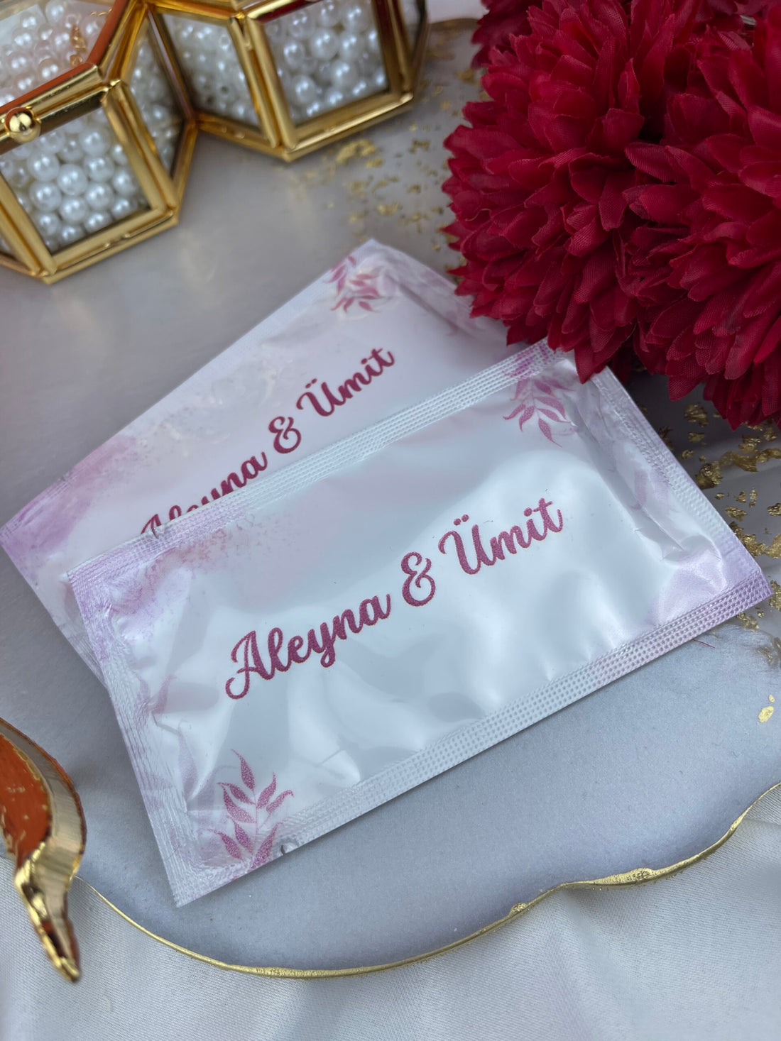 Kişiye Özel Baskılı Islak Mendil 20 Adet.