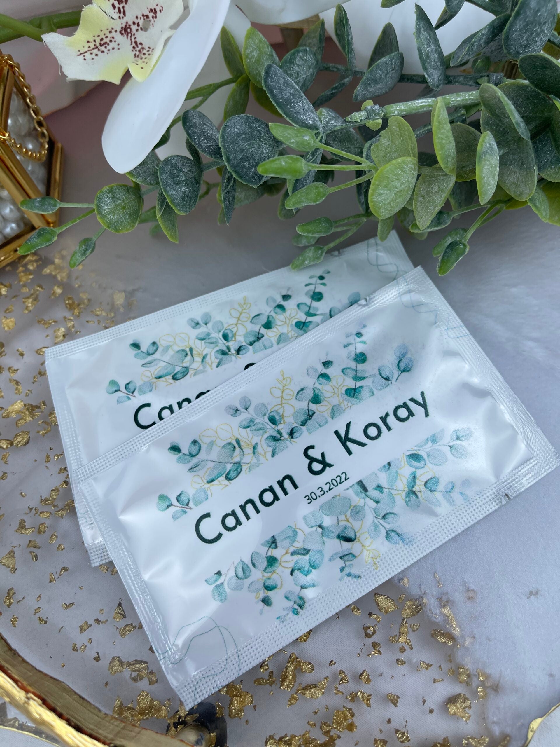 Kişiye Özel Baskılı Islak Mendil 20 Adet.