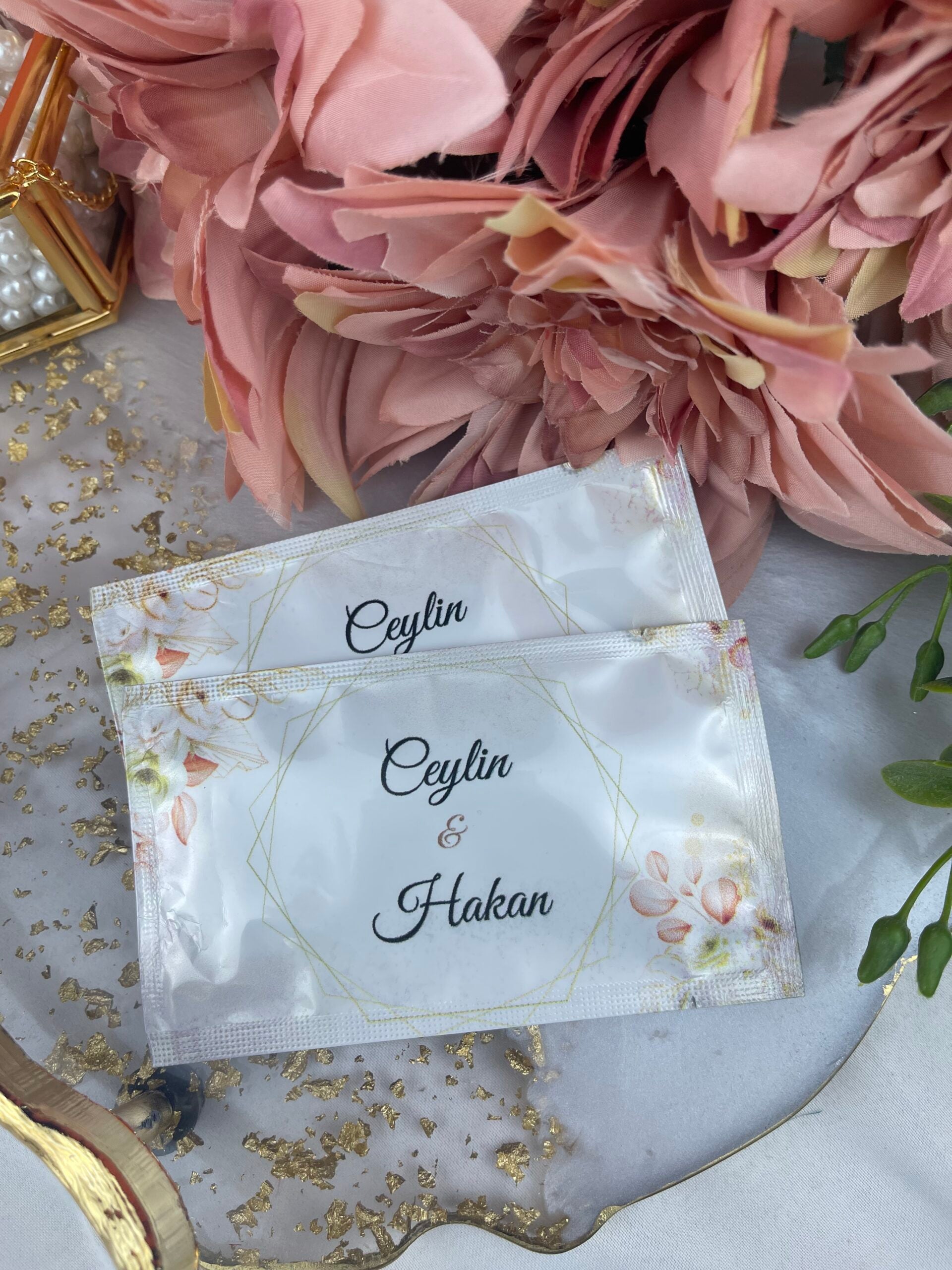 Kişiye Özel Baskılı Islak Mendil 20 Adet.