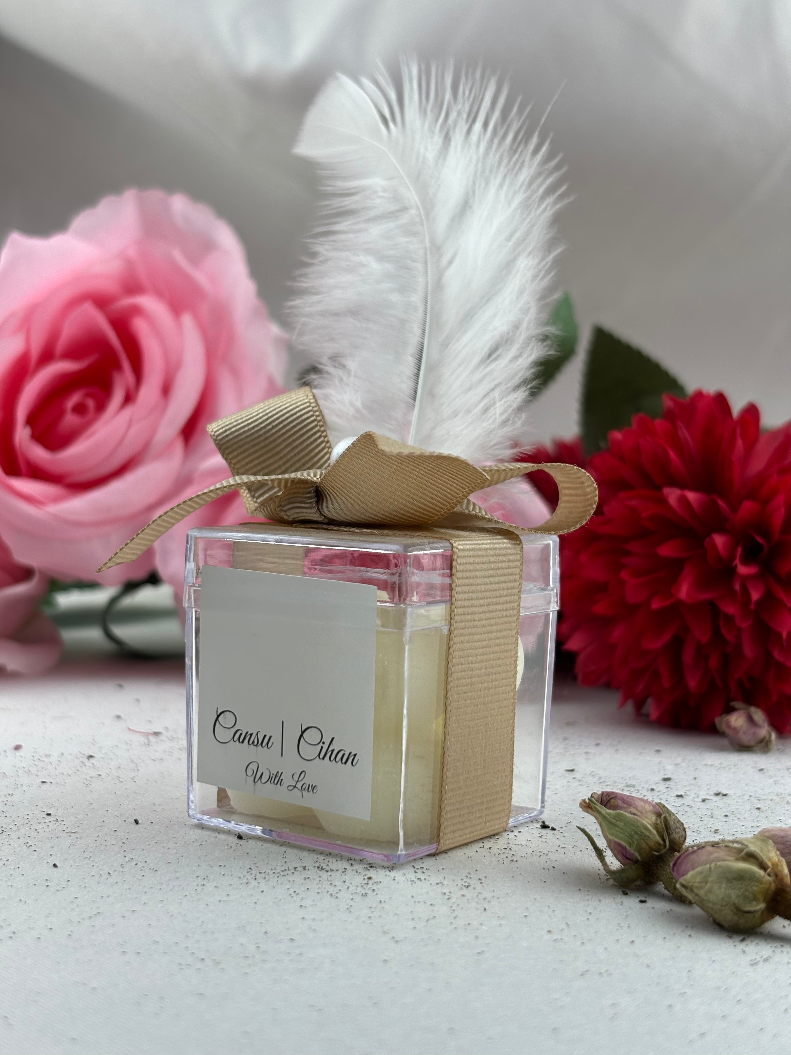 Bubble Candle mit Glimmerbox - Verlobungsgeschenke, personalisiertes Design