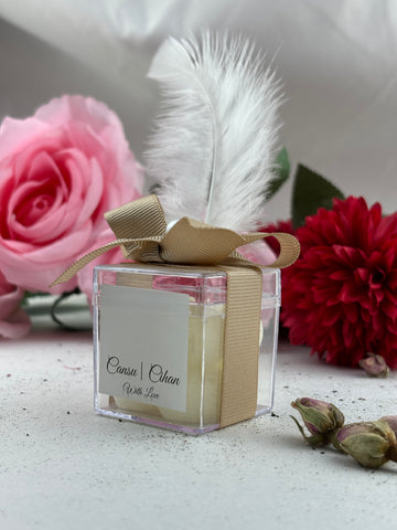 Bubble Candle mit Glimmerbox - Verlobungsgeschenke, personalisiertes Design