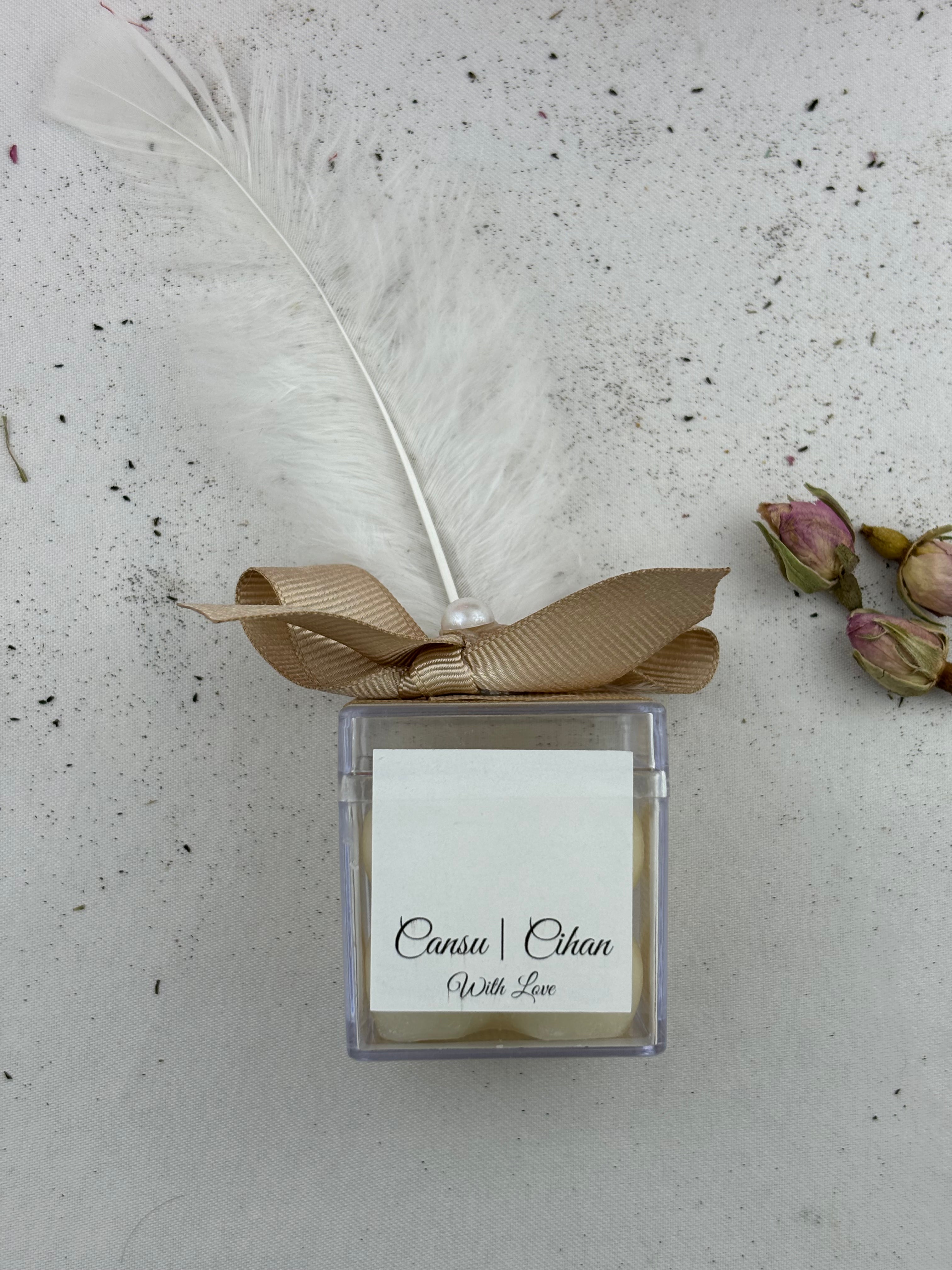 Bubble Candle mit Glimmerbox - Verlobungsgeschenke, personalisiertes Design