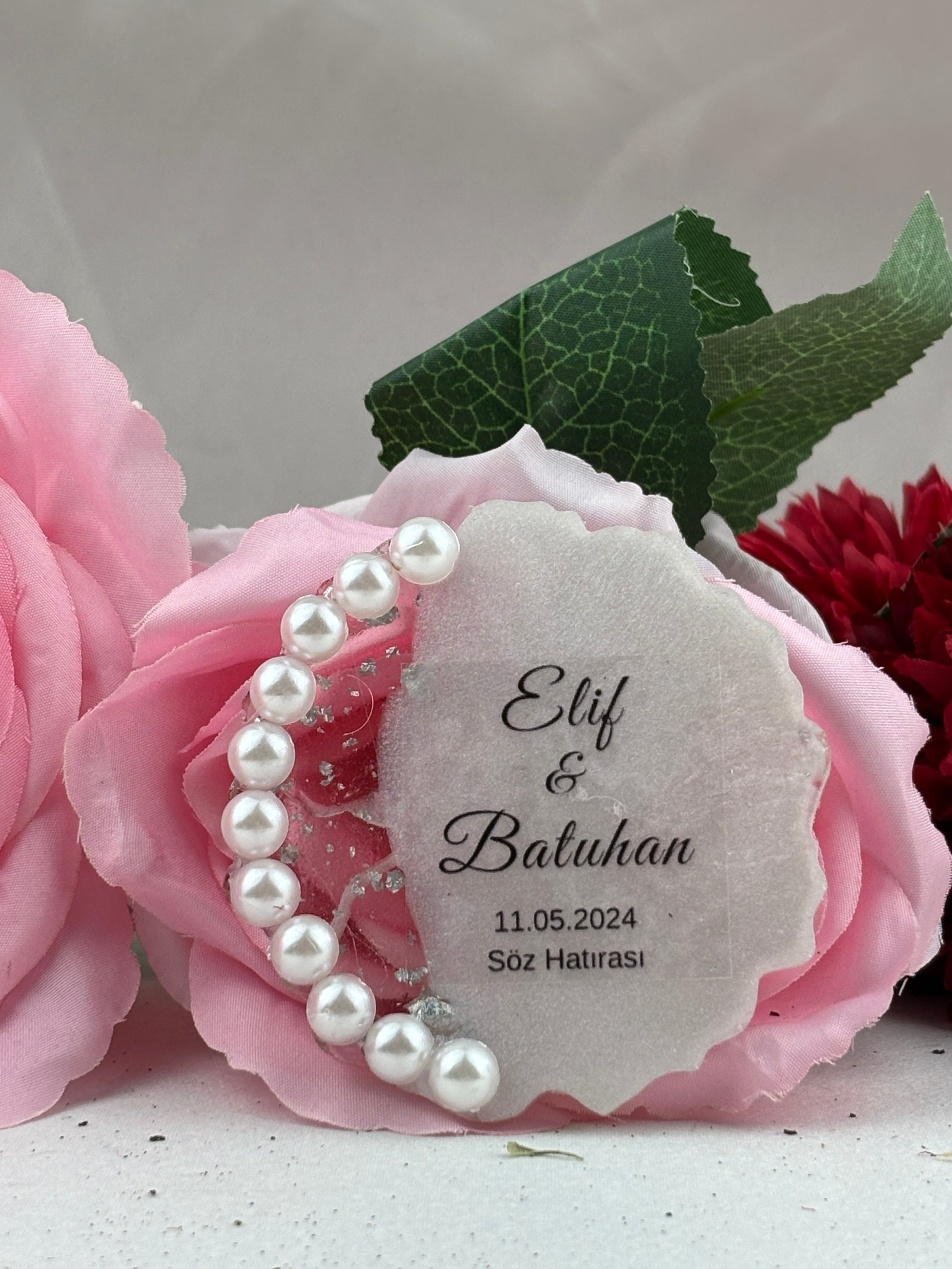 Perlen-Epoxid-Magnet - Verlobungsgeschenke, personalisiertes Design