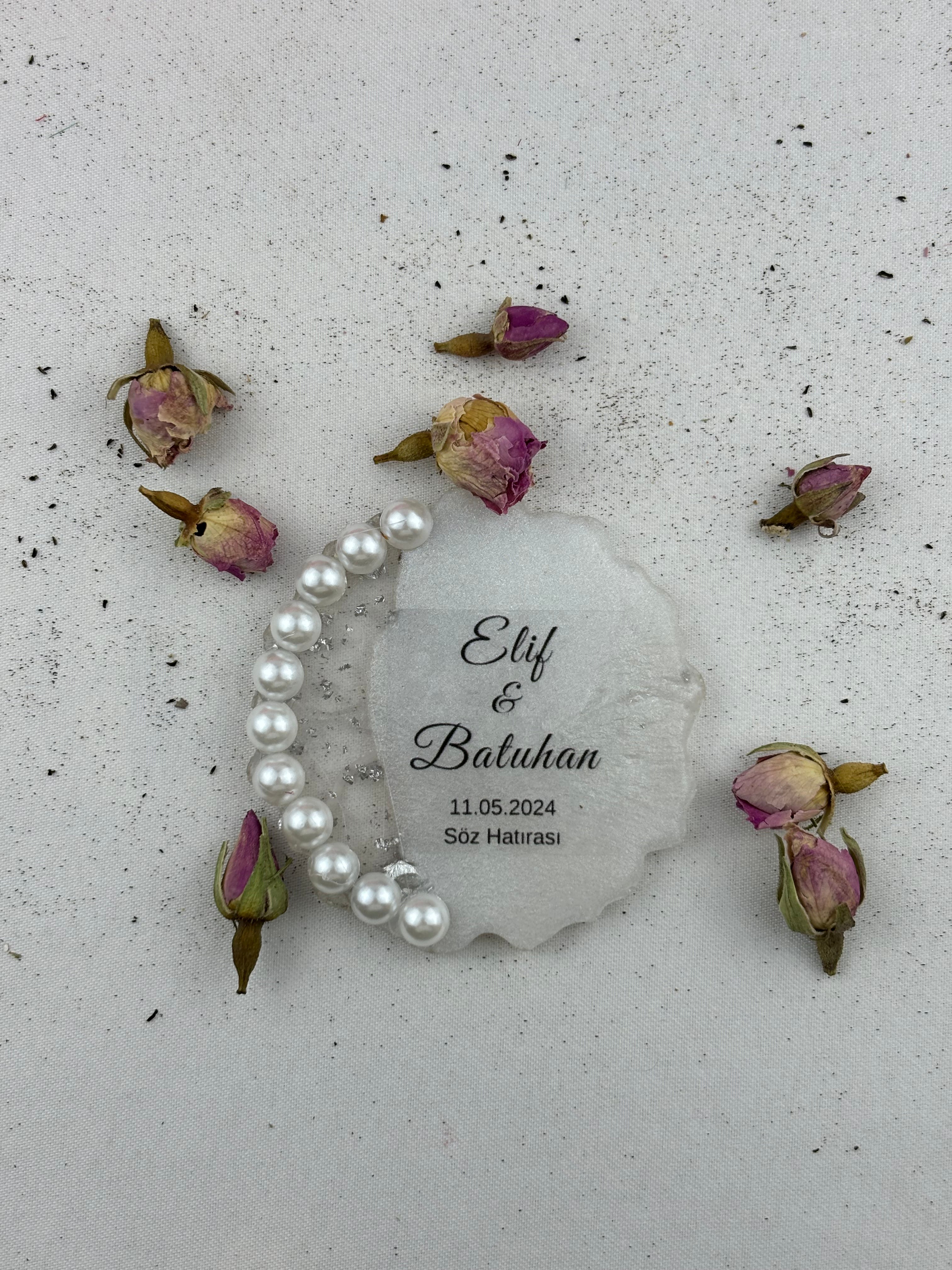 Perlen-Epoxid-Magnet - Verlobungsgeschenke, personalisiertes Design