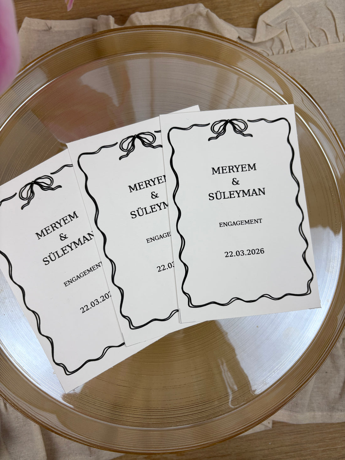 Fiyonk Tasarım Masa kartı