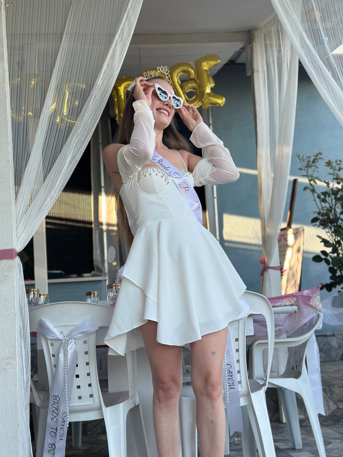 Kişiye Özel Bride to Be Parti Gözlüğü – İsimli İncili Parti Gözlüğü
