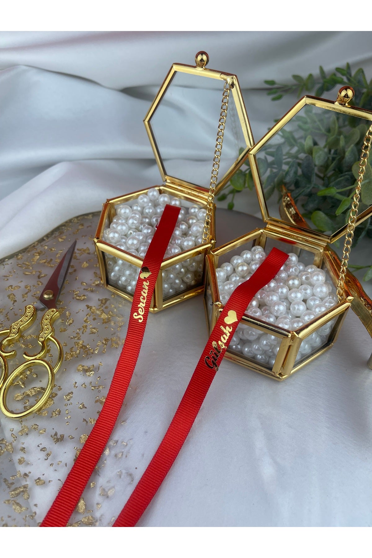 Söz ve Nişan Kurdelesi Kırmızı Gold Yazılı Grogen.