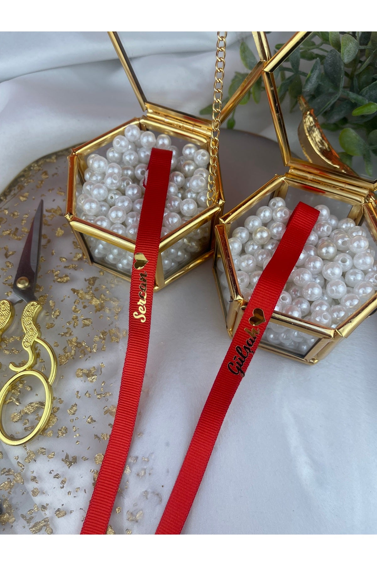 Söz ve Nişan Kurdelesi Kırmızı Gold Yazılı Grogen.