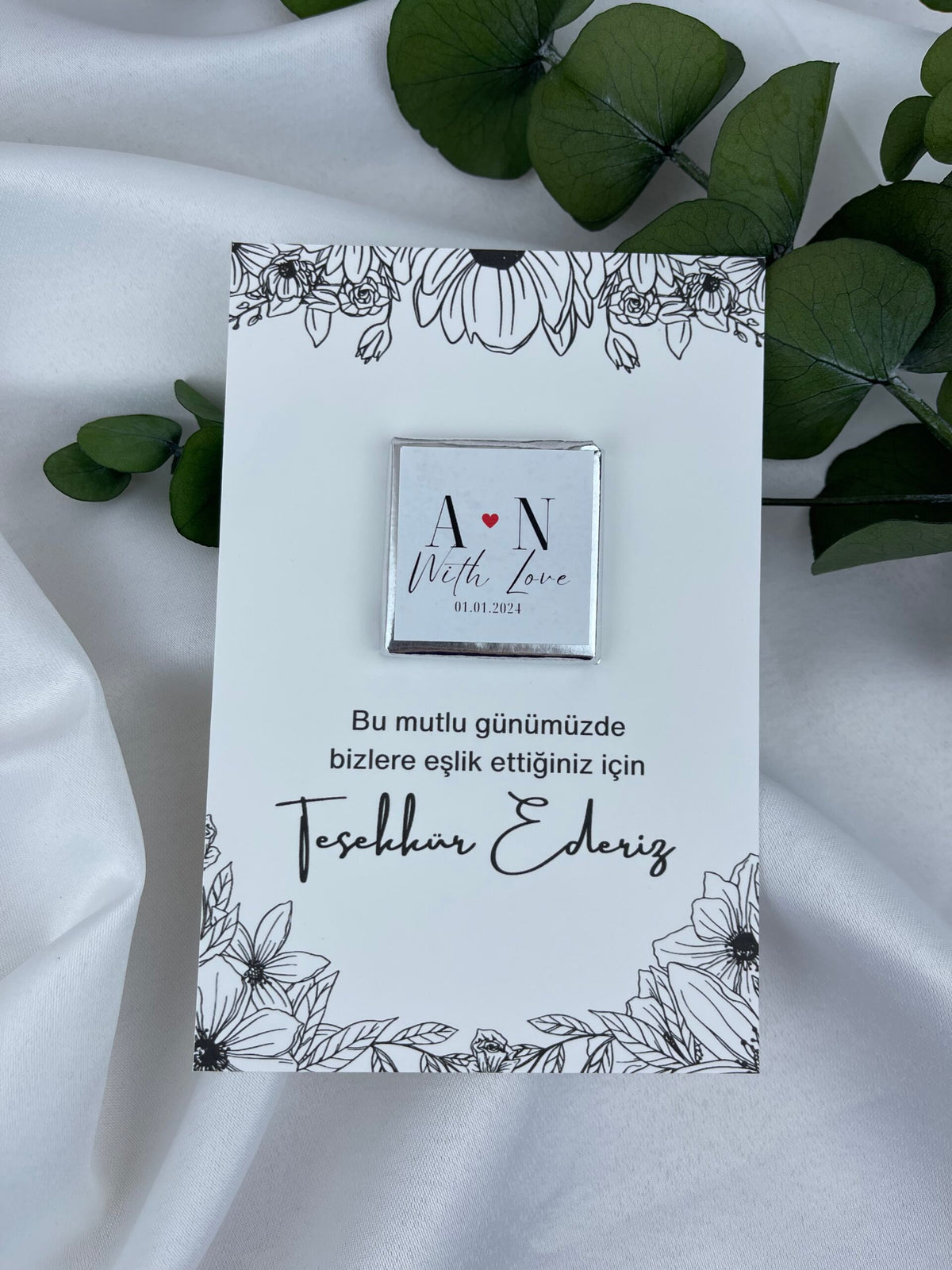 Schokoladenkarte - Versprechens- und Verlobungsgeschenke