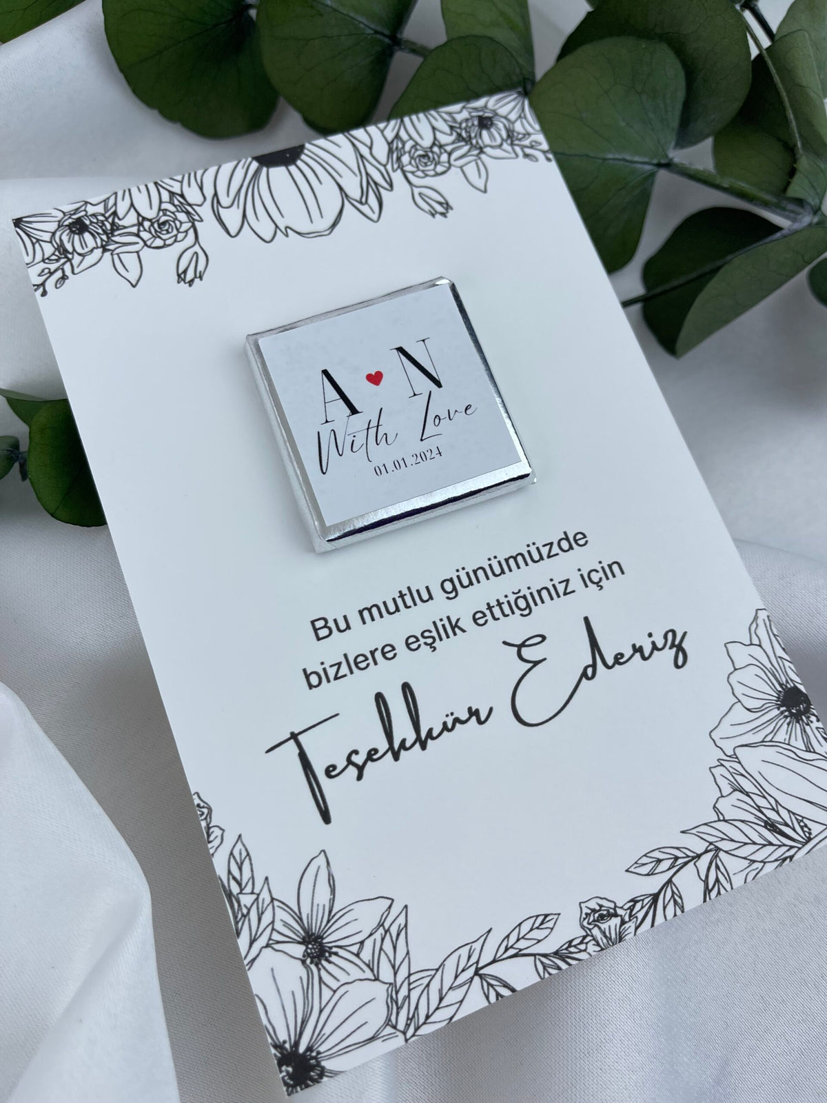 Schokoladenkarte - Versprechens- und Verlobungsgeschenke