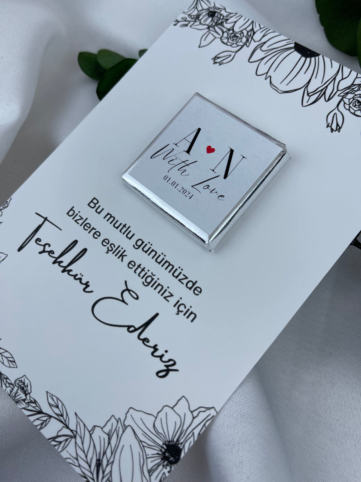 Schokoladenkarte - Versprechens- und Verlobungsgeschenke