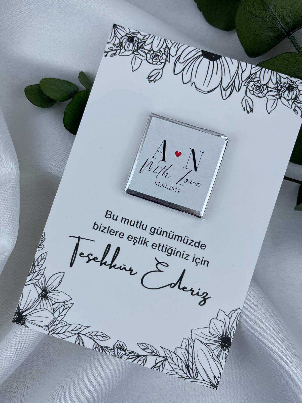 Schokoladenkarte - Versprechens- und Verlobungsgeschenke