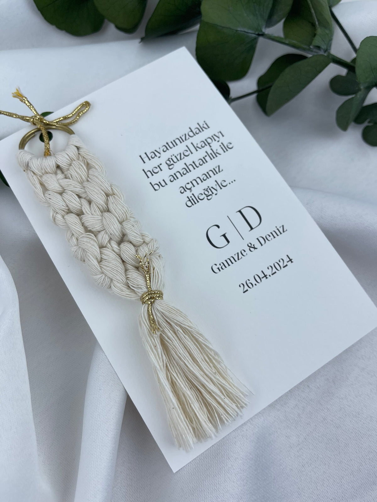 Makramee-Schlüsselanhänger – Verlobungs- und Versprechensgeschenke