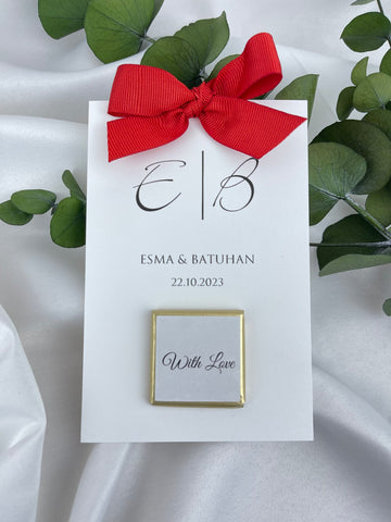 Ribbon Madlen Schokoladenkarte, Verlobungsversprechen, Geschenk
