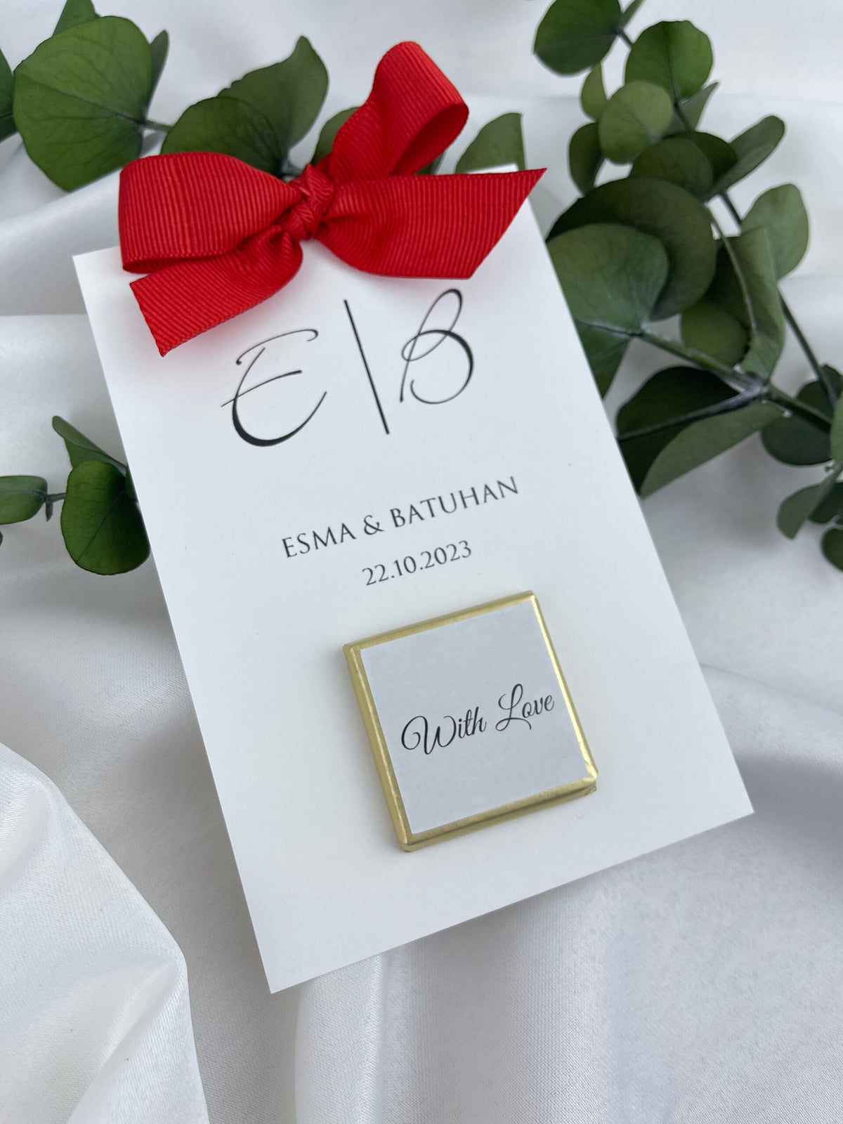 Ribbon Madlen Schokoladenkarte, Verlobungsversprechen, Geschenk