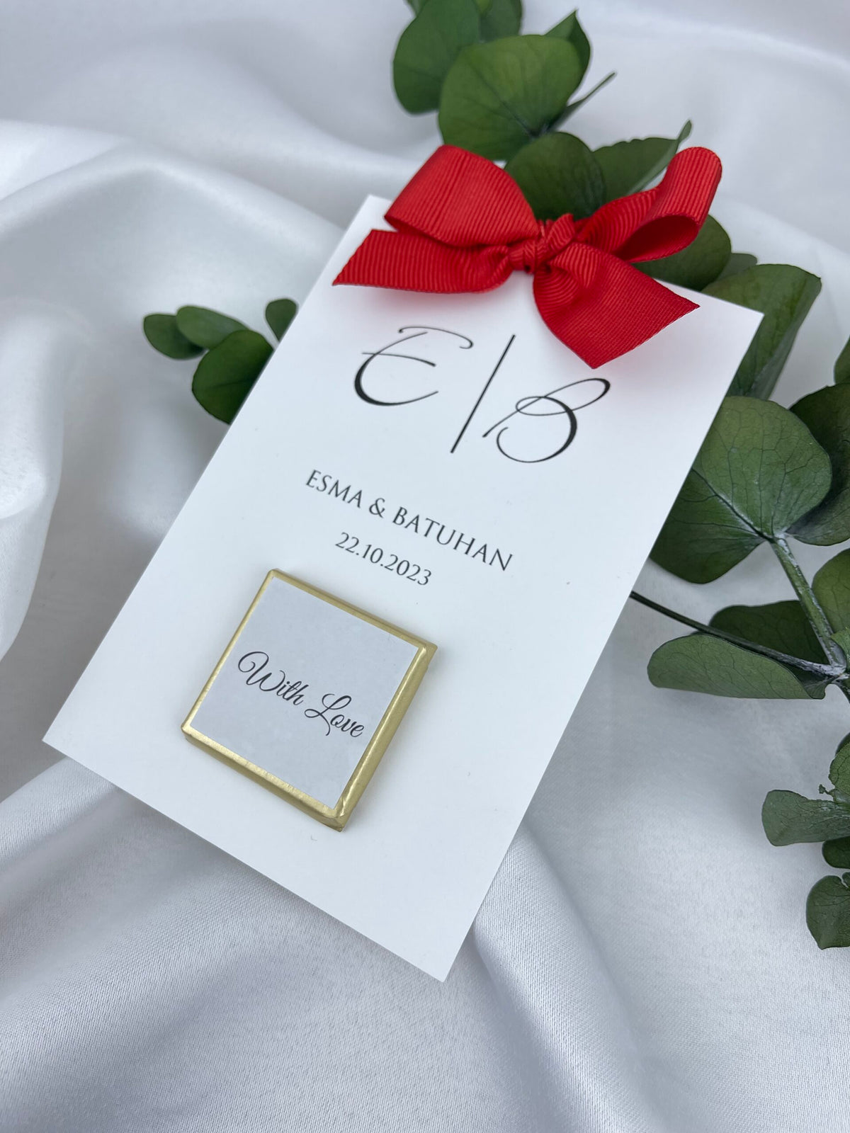 Ribbon Madlen Schokoladenkarte, Verlobungsversprechen, Geschenk