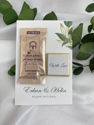 Türkisches Kaffee-Schokoladen-Set, Verlobungsversprechen, Geschenk