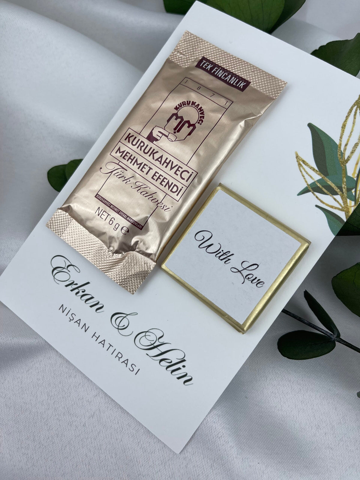 Türkisches Kaffee-Schokoladen-Set, Verlobungsversprechen, Geschenk