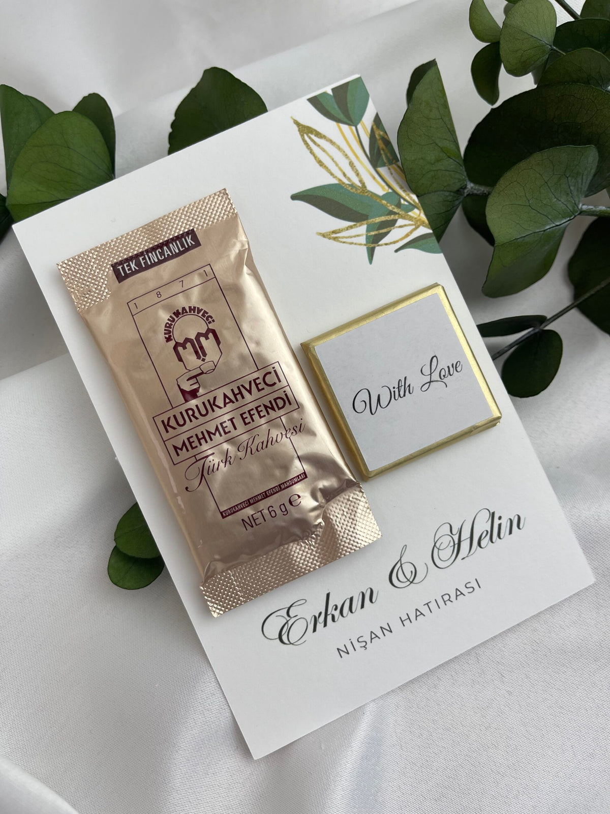 Türkisches Kaffee-Schokoladen-Set, Verlobungsversprechen, Geschenk