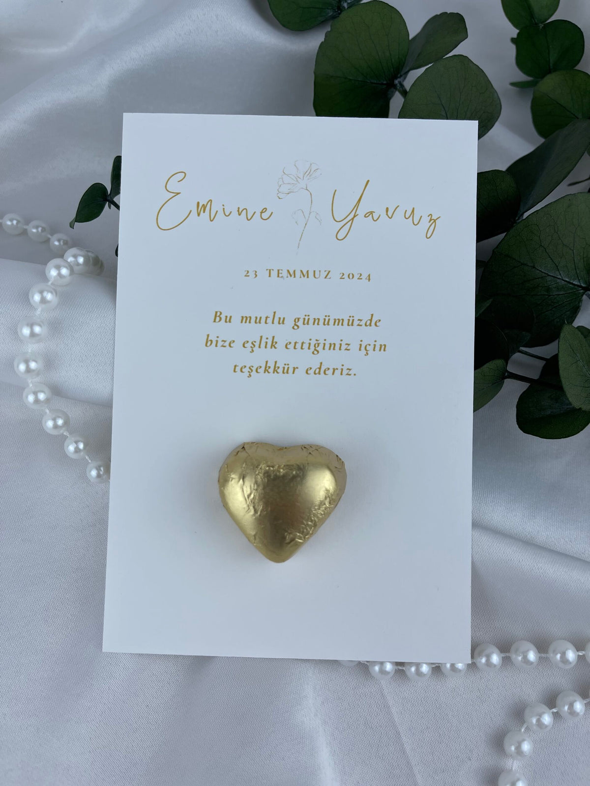 Herz-Schokoladenkarte - Verlobungs- und Versprechensgeschenke